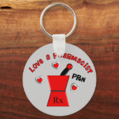 Unieke geschenken van de "Love A Pharmacist PRN" Sleutelhanger (Voorkant)