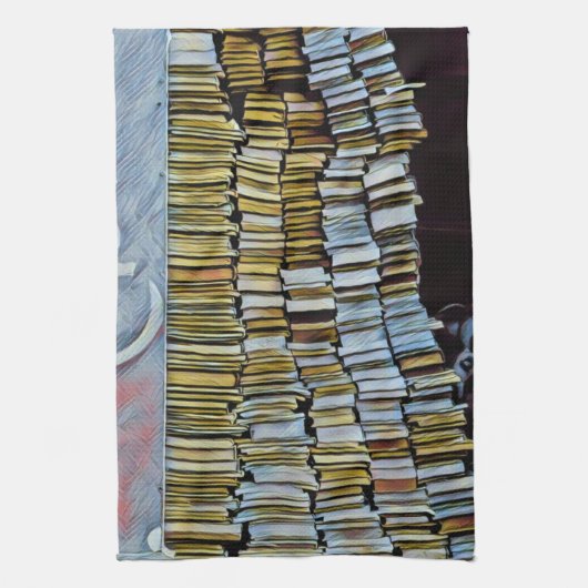 Unieke geschenken voor boekliefhebbers theedoek (Verticaal)