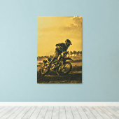 Unieke geschenken voor motorrijders canvas afdruk (Insitu (Houten vloer))