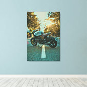 Unieke geschenken voor motorrijders canvas afdruk (Insitu (Houten vloer))