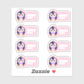 Unieke Gespleten Schattige Pinguïn Sticker (Vel)
