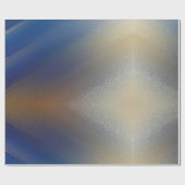 Unieke gestructureerde blauwe gouden achtergrond cadeaupapier (Vlak)