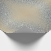 Unieke gestructureerde blauwe gouden achtergrond cadeaupapier (Hoek)