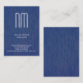 Unieke gewone, eenvoudige witte monogram visitekaartje (Voorkant / Achterkant)