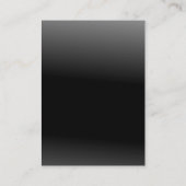 Unieke gewone zwarte witte monogram visitekaartje (Achterkant)