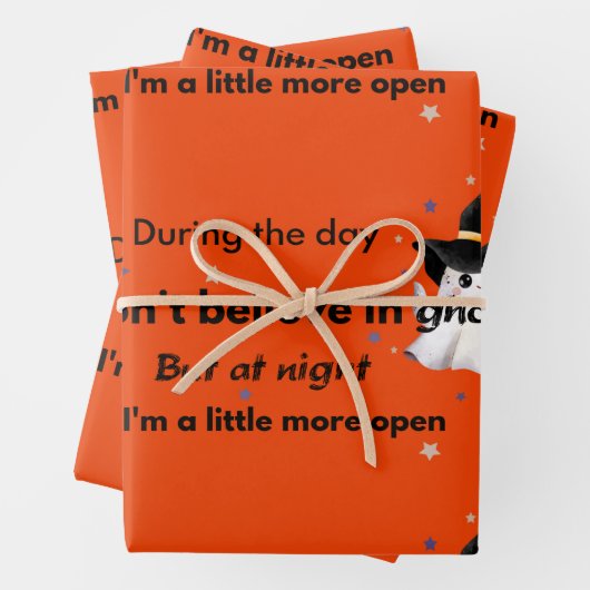 Unieke Ghost Wrapping Paper Flat Sheet Set van 3 (In situ)