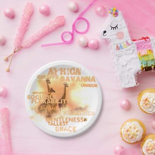 Unieke Giraffes Papieren Borden 7" Papieren Bordje (Feest)
