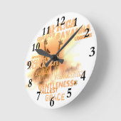 Unieke Giraffes Ronde (Middelgrote) wandklok (Hoek)