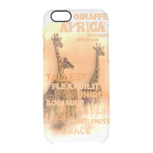 Unieke Giraffes Doorzichtig iPhone 6/6S Hoesje