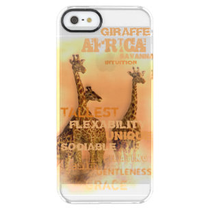 Unieke Giraffes Doorzichtig iPhone SE/5/5s Hoesje