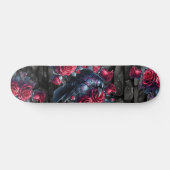 Unieke Girly Black Raven & Red Roses Schaats Deck Persoonlijk Skateboard (Horizontaal)
