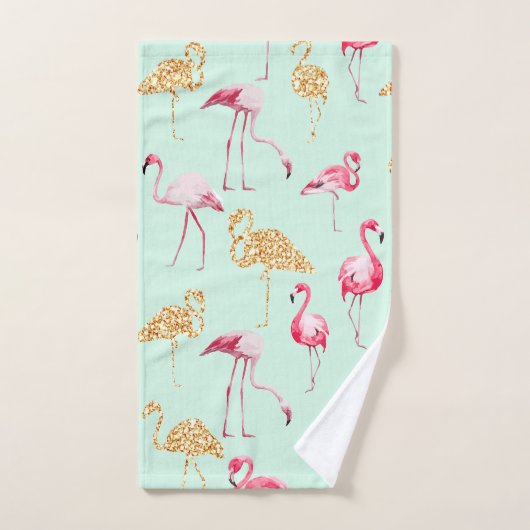  Unieke Girly Pink en Gold Funky Flamingo Bad Handdoek (Handdoek)