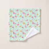  Unieke Girly Pink en Gold Funky Flamingo Bad Handdoek (Wasdoekje)