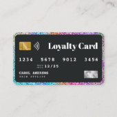 Unieke Glam Glitter Credit Kaart Style Hair Stylis Klantenkaartje (Voorkant)