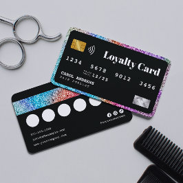 Unieke Glam Glitter Credit Kaart Style Hair Stylis Klantenkaartje