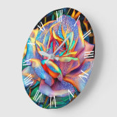 Unieke Glanzend Roos Art Dream Grote Klok (Hoek)