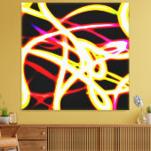 Unieke gloeiende neonpatronen. Bestel nu Canvas Afdruk (Insitu (Woonkamer))