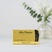 Unieke Gold- en zwarte Notional Loan Signing Agent Visitekaartje (Staand voorkant)