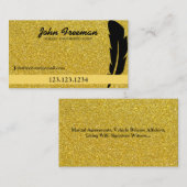 Unieke Gold- en zwarte Notional Loan Signing Agent Visitekaartje (Voorkant / Achterkant)