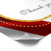 Unieke Gold Foil USA Flag Wedding Seding Chart Poster (Hoek)