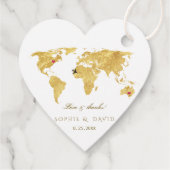 Unieke Gold Foil Wereldkaart Destination Wedding Bedankjes Labels (Achterkant)