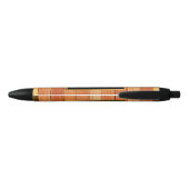 Unieke Gold Luxury Wood Blauwe Inkt Pen (Achterkant)