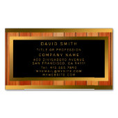 Unieke Gold Luxury Wood Magnetisch Visitekaartje (Voorkant)