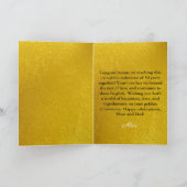 Unieke Gold Parente Foto 50e Jubileum Kaart (Binnen)