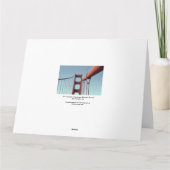 Unieke Golden Gate Bridge, San Francisco Foto Kaart (Achterkant)