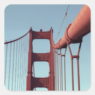 Unieke Golden Gate Bridge, San Francisco Foto Vierkante Sticker
