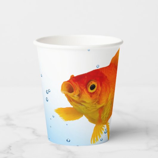 Unieke Goldfish Bowl Water Papieren Bekers (Voorkant)