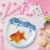 Unieke Goldfish Bowl Water Papieren Bordje (Feest)