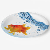 Unieke Goldfish Bowl Water Papieren Bordje (Gekanteld)