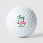 Unieke Golf Cart Beste monogram Naam van mama Golfballen (Voorkant)
