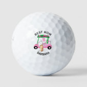 Unieke Golf Cart Beste monogram Naam van mama Golfballen (Voorkant)