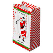Unieke Golf Kerst Kleine Gift Bag Klein Cadeauzakje (Achterkant Gekanteld)