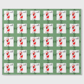 Unieke golf kerstcadeau cadeaupapier (Vlak)