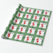 Unieke golf kerstcadeau cadeaupapier (Uitgerold)