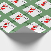 Unieke golf kerstcadeau cadeaupapier (Hoek)