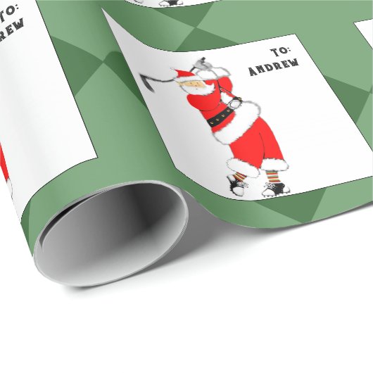 Unieke golf kerstcadeau cadeaupapier (Rol Hoek)