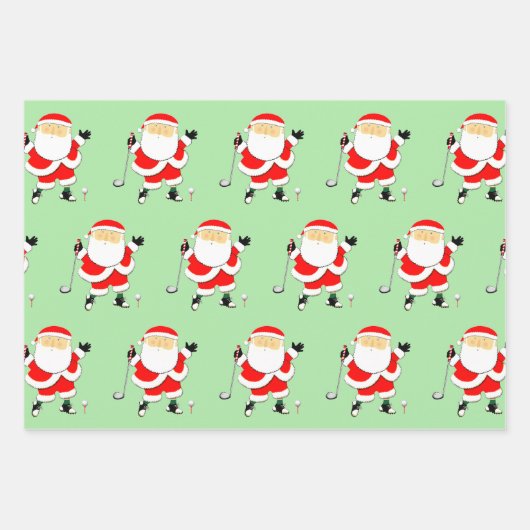 Unieke Golf Kerstvakantie Inpakpapier Vel (Voorkant 3)