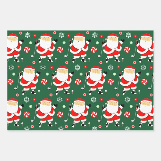 Unieke Golf Kerstvakantie Inpakpapier Vel (Voorkant)