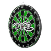 Unieke golfcadeau - Dartboard met golfafdruk Dartbord (Voorkant Rechts)