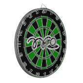 Unieke golfcadeau - Dartboard met golfafdruk Dartbord (Voorkant Links)