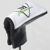 Unieke Golfclubs Groen op maat gemaakt monogram/na Golfheadcover (3/4 voorkant)