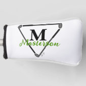 Unieke Golfclubs Groen op maat gemaakt monogram/na Golfheadcover (Voorkant)