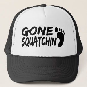 Unieke GONE SQUATCHIN-logo met VOETPRINT Trucker Pet
