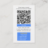 Unieke Google Review-Kaart met Logo- en QR-code Visitekaartje (Achterkant)