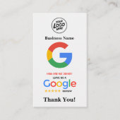 Unieke Google Review-Kaart met Logo- en QR-code Visitekaartje (Voorkant)