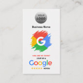 Unieke Google Review-Kaart met Logo- en QR-code Visitekaartje (Voorkant)